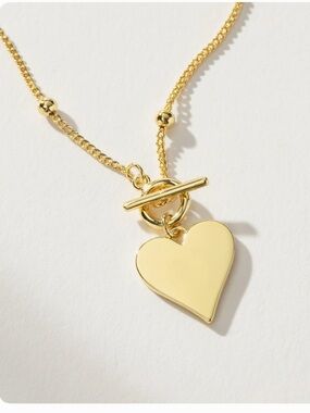 Uncommon James Gold Heart Toggle Pendant Necklace